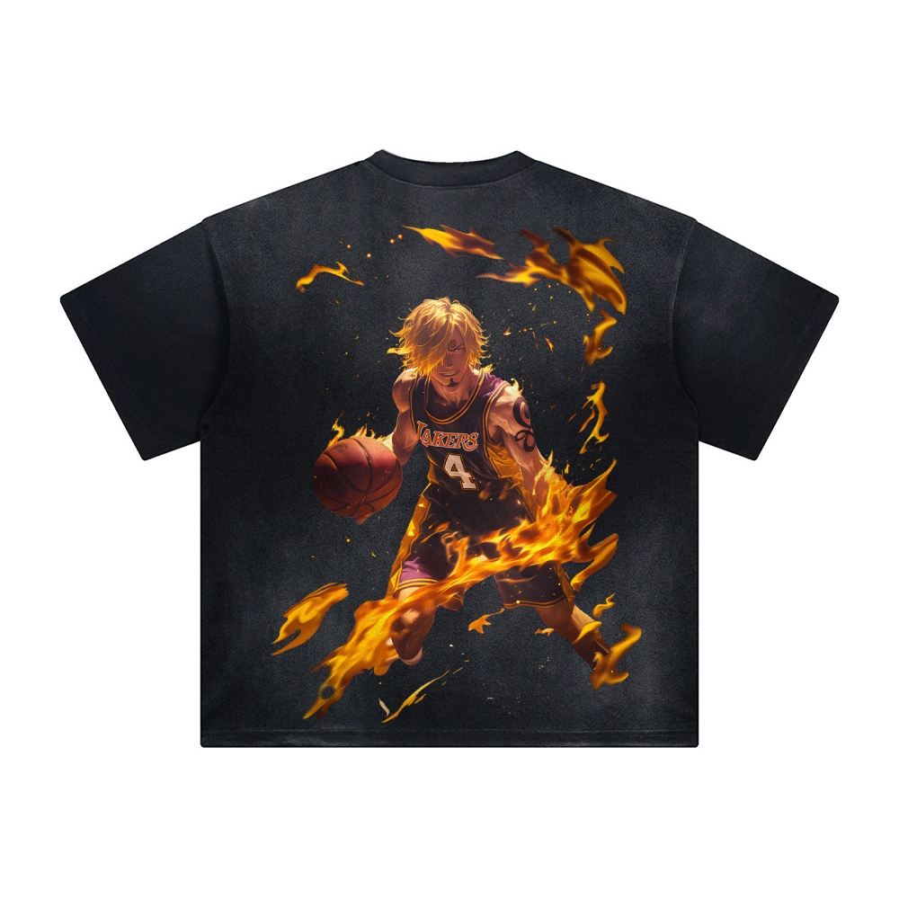 Unisex Vintage Tee丨 Lakers X One Piece Tee