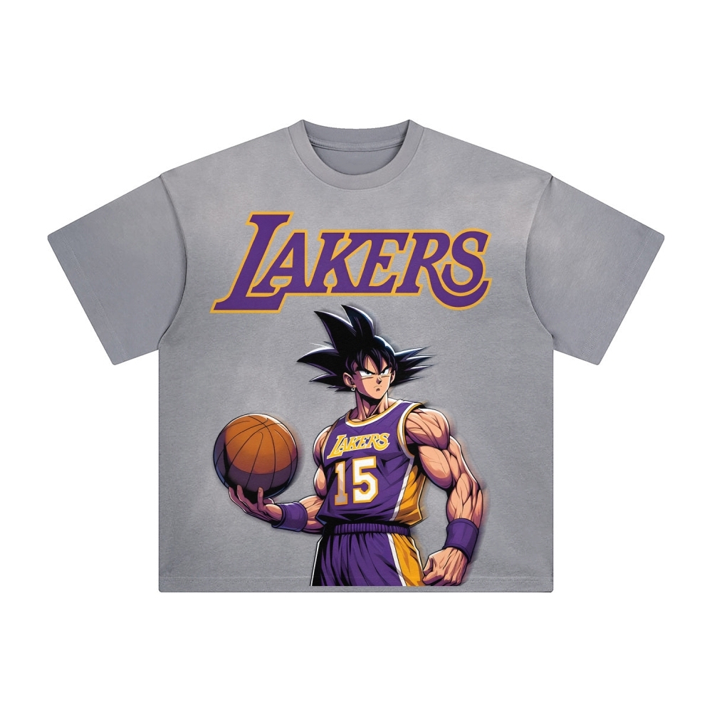 Unisex Vintage Tee丨 Lakers X Dragon Ball Tee