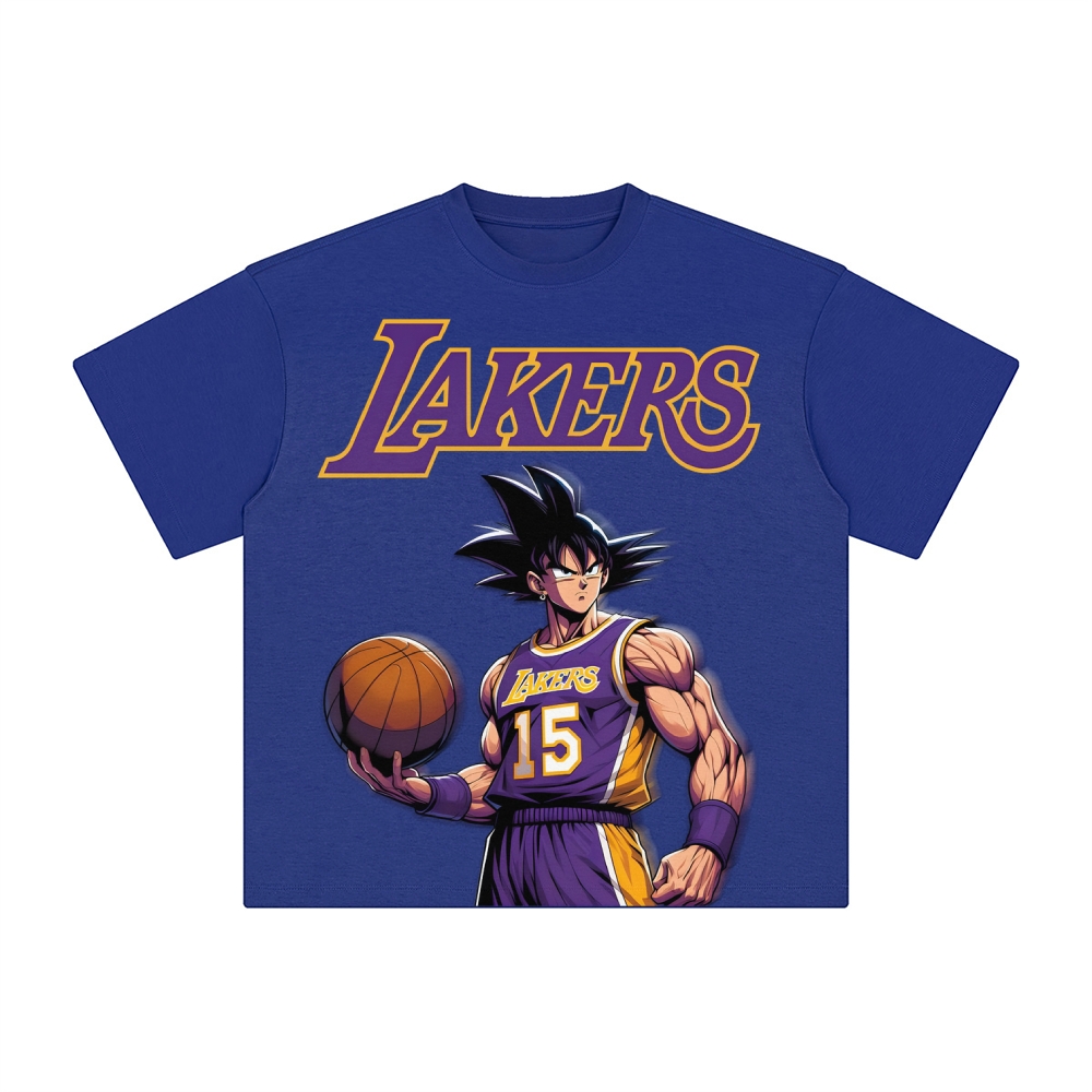 Unisex Vintage Tee丨 Lakers X Dragon Ball Tee