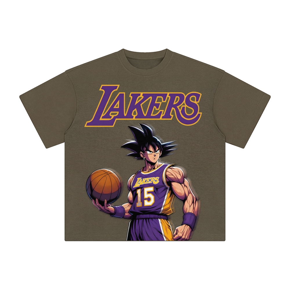 Unisex Vintage Tee丨 Lakers X Dragon Ball Tee