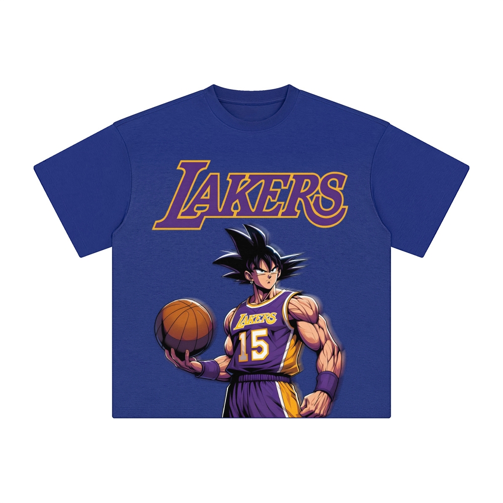 Unisex Vintage Tee丨 Lakers X Dragon Ball Tee