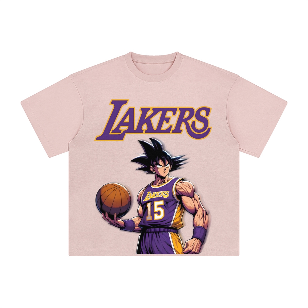 Unisex Vintage Tee丨 Lakers X Dragon Ball Tee
