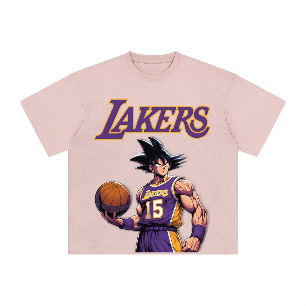 Unisex Vintage Tee丨 Lakers X Dragon Ball Tee