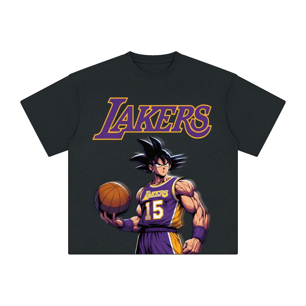 Unisex Vintage Tee丨 Lakers X Dragon Ball Tee
