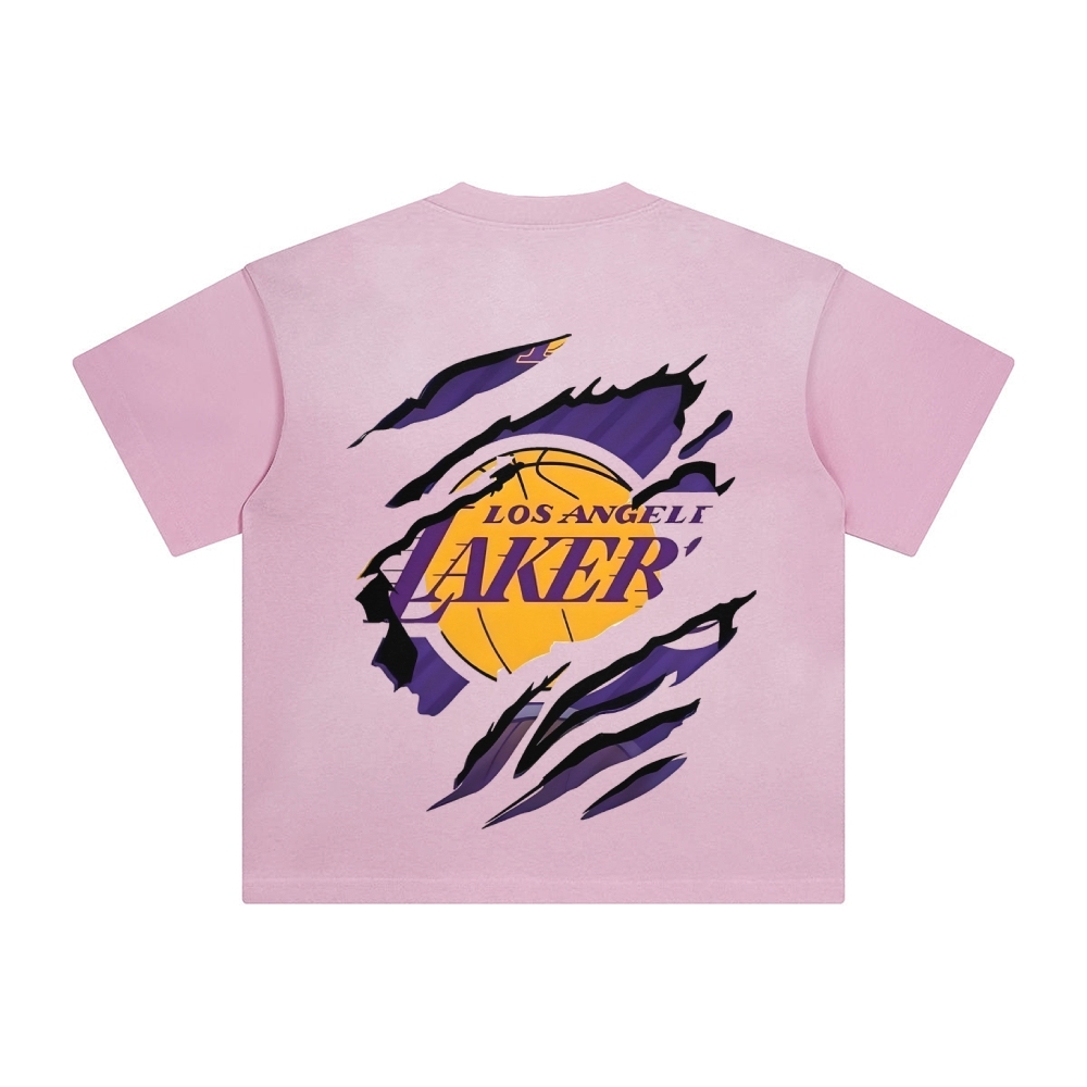Unisex Vintage Tee丨 Lakers X Demon Slayer Tee