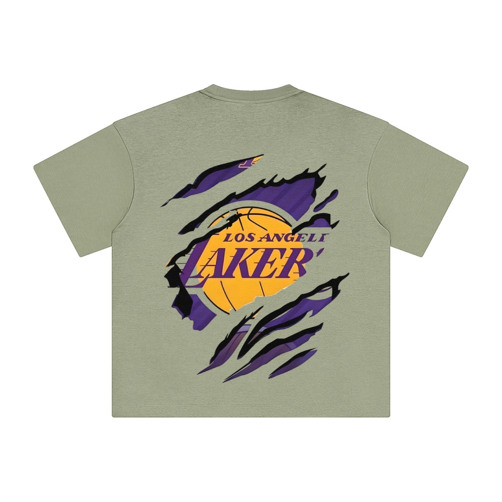 Unisex Vintage Tee丨 Lakers X Demon Slayer Tee