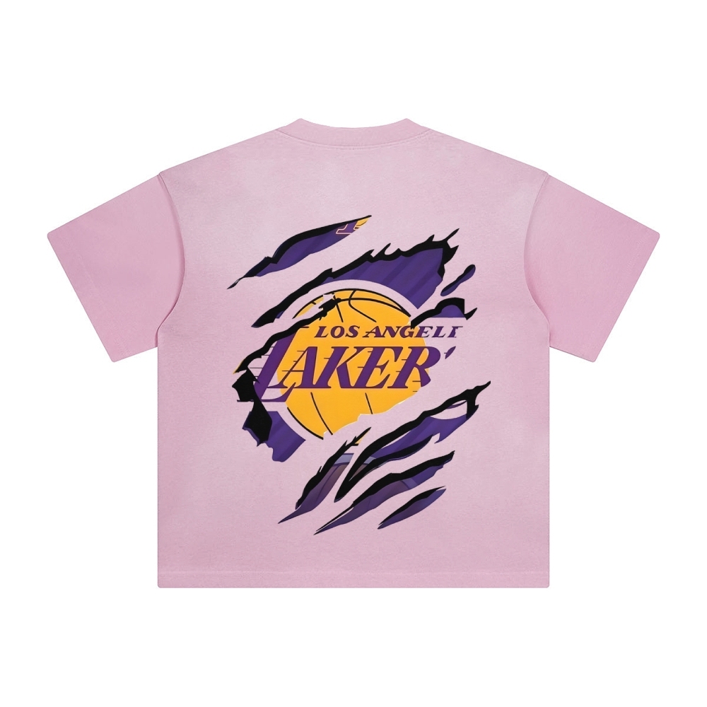 Unisex Vintage Tee丨 Lakers X Demon Slayer Tee