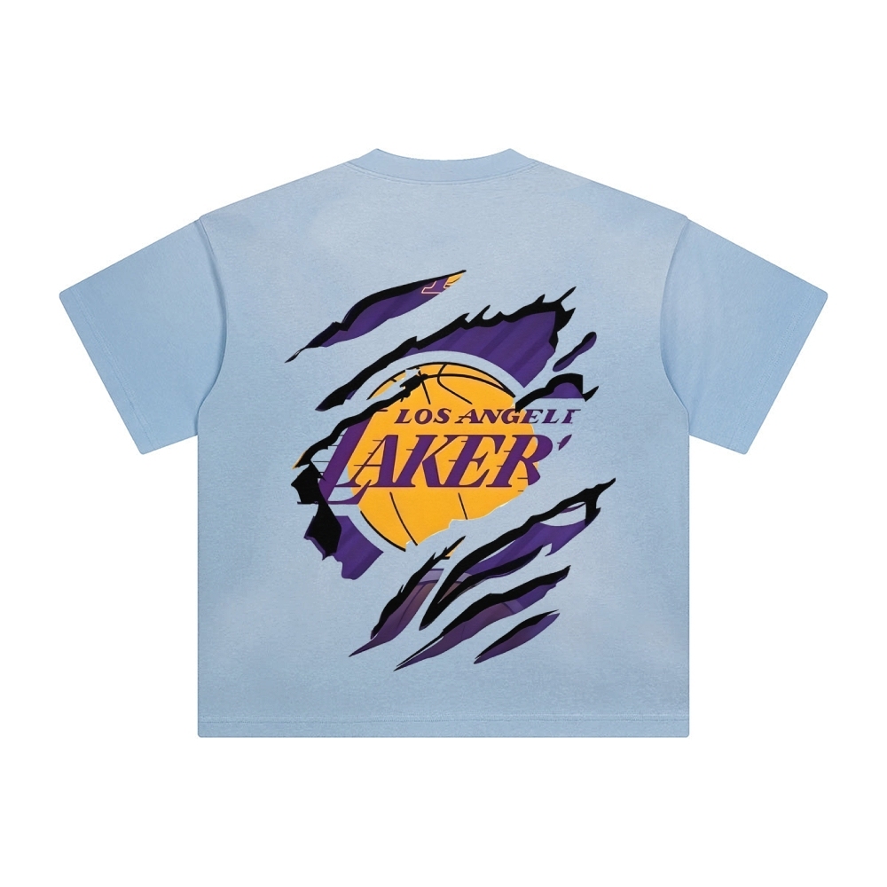 Unisex Vintage Tee丨 Lakers X Demon Slayer Tee