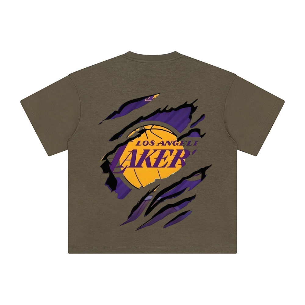 Unisex Vintage Tee丨 Lakers X Demon Slayer Tee