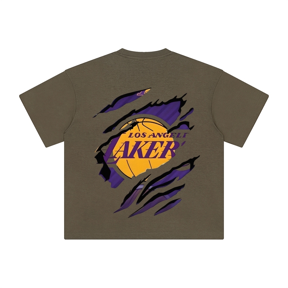 Unisex Vintage Tee丨 Lakers X Demon Slayer Tee
