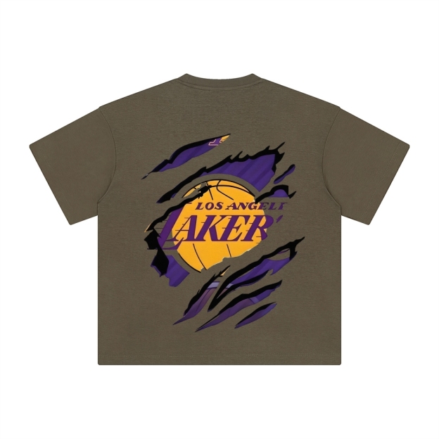 Unisex Vintage Tee丨 Lakers X Demon Slayer Tee