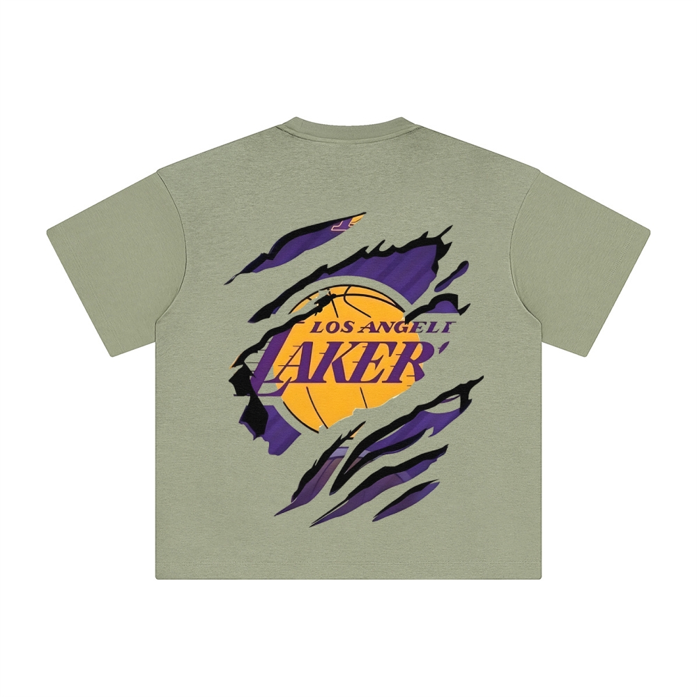 Unisex Vintage Tee丨 Lakers X Demon Slayer Tee