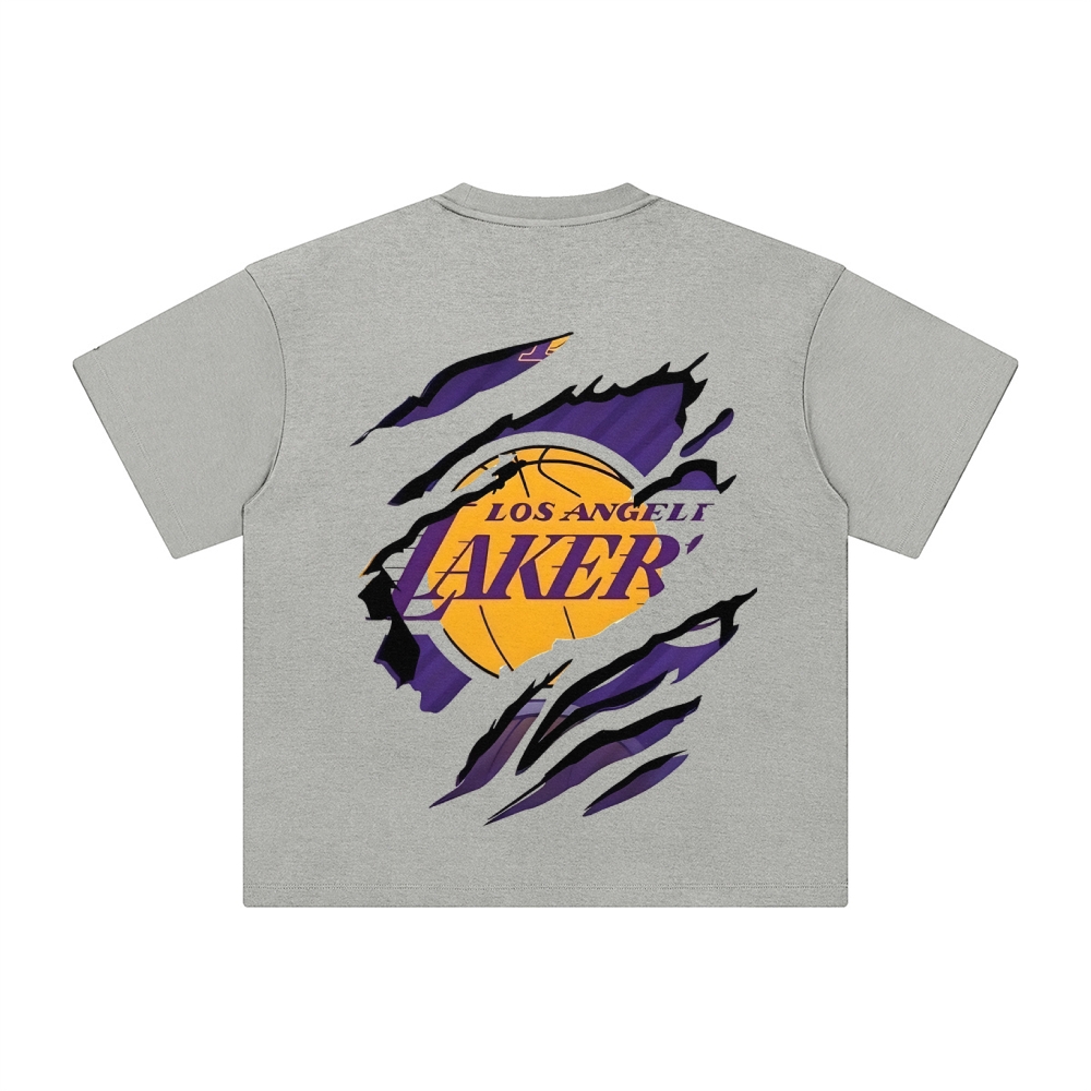 Unisex Vintage Tee丨 Lakers X Demon Slayer Tee