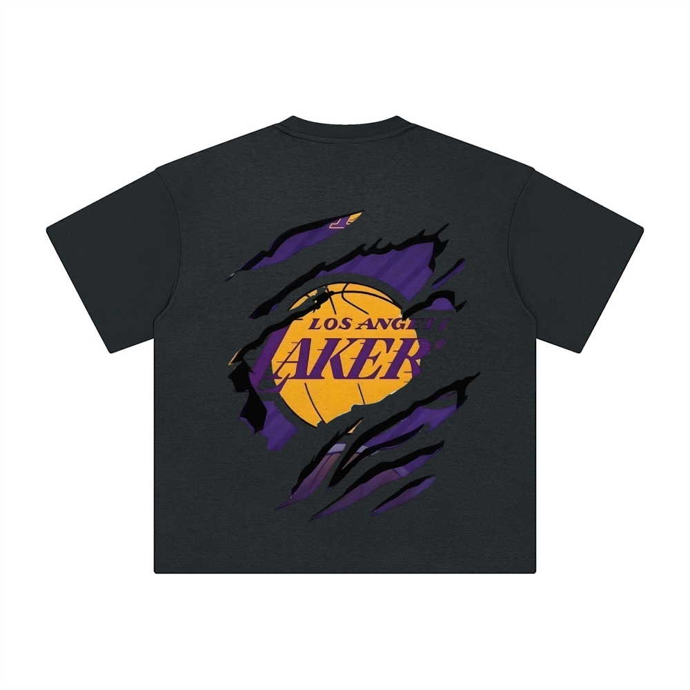 Unisex Vintage Tee丨 Lakers X Demon Slayer Tee
