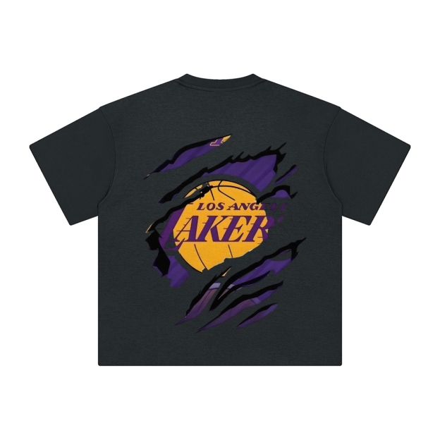 Unisex Vintage Tee丨 Lakers X Demon Slayer Tee