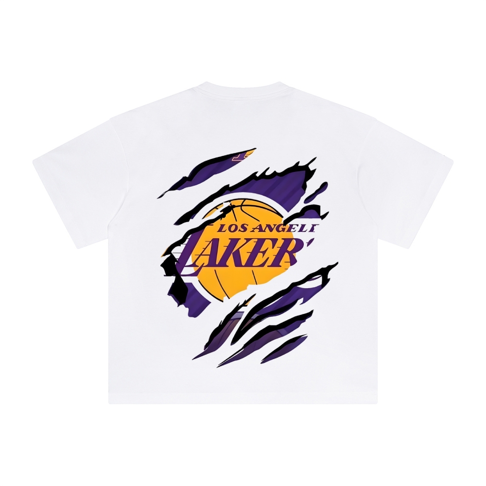 Unisex Vintage Tee丨 Lakers X Demon Slayer Tee