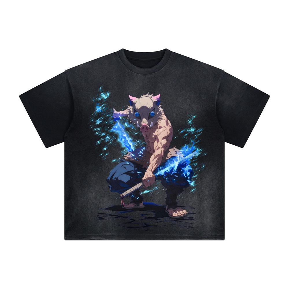Unisex Vintage Tee丨 Lakers X Demon Slayer Tee
