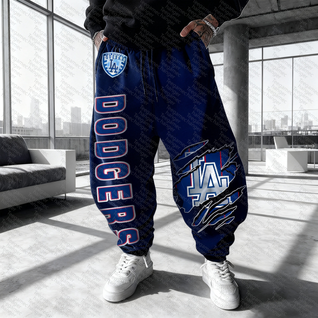Unisex "Los Angeles Dodgers" Casual  Streetwear  Plush Pants 