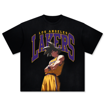 Unisex Vintage Tee丨Lakers x Dragon ball