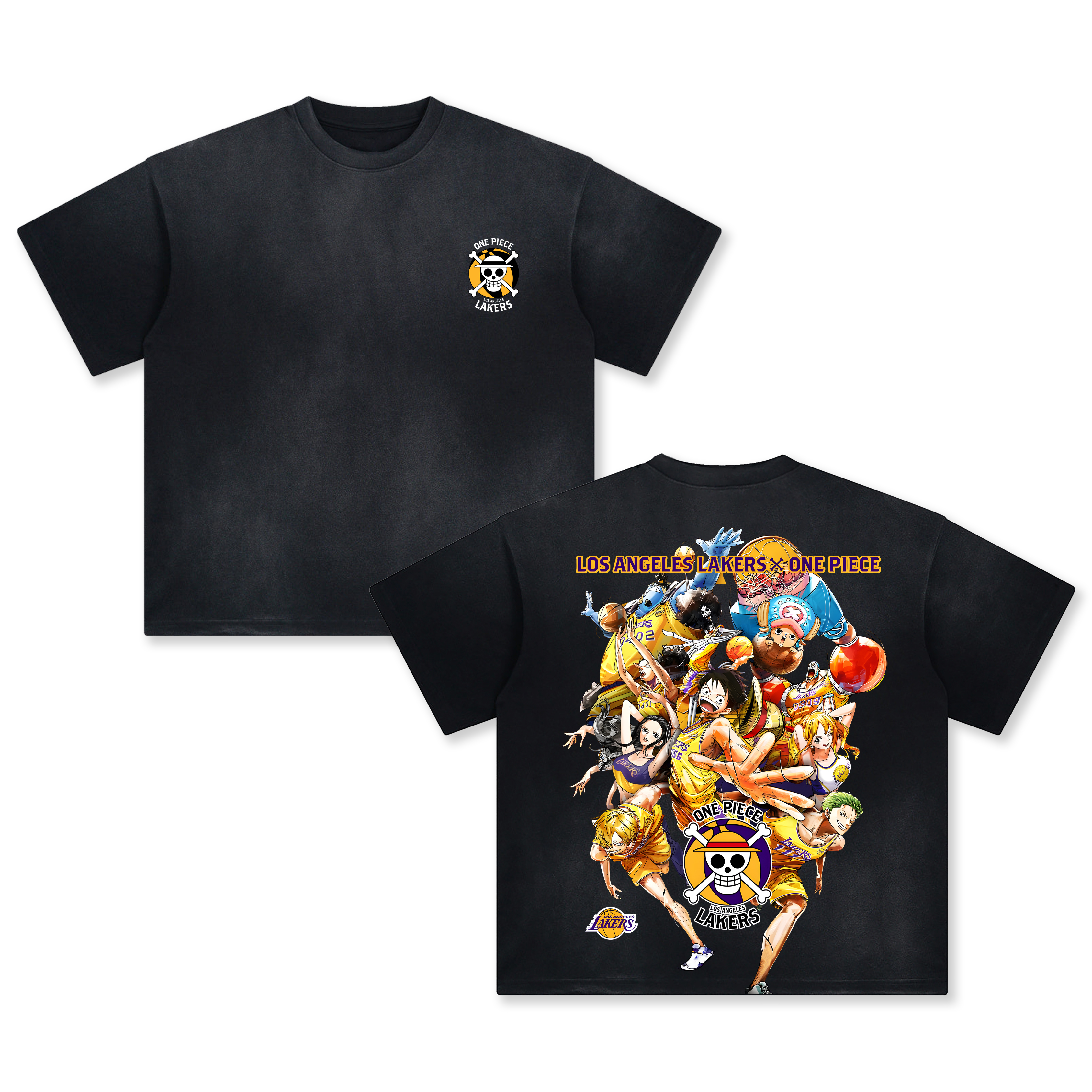 Unisex Fit Anime Washed T-Shirt