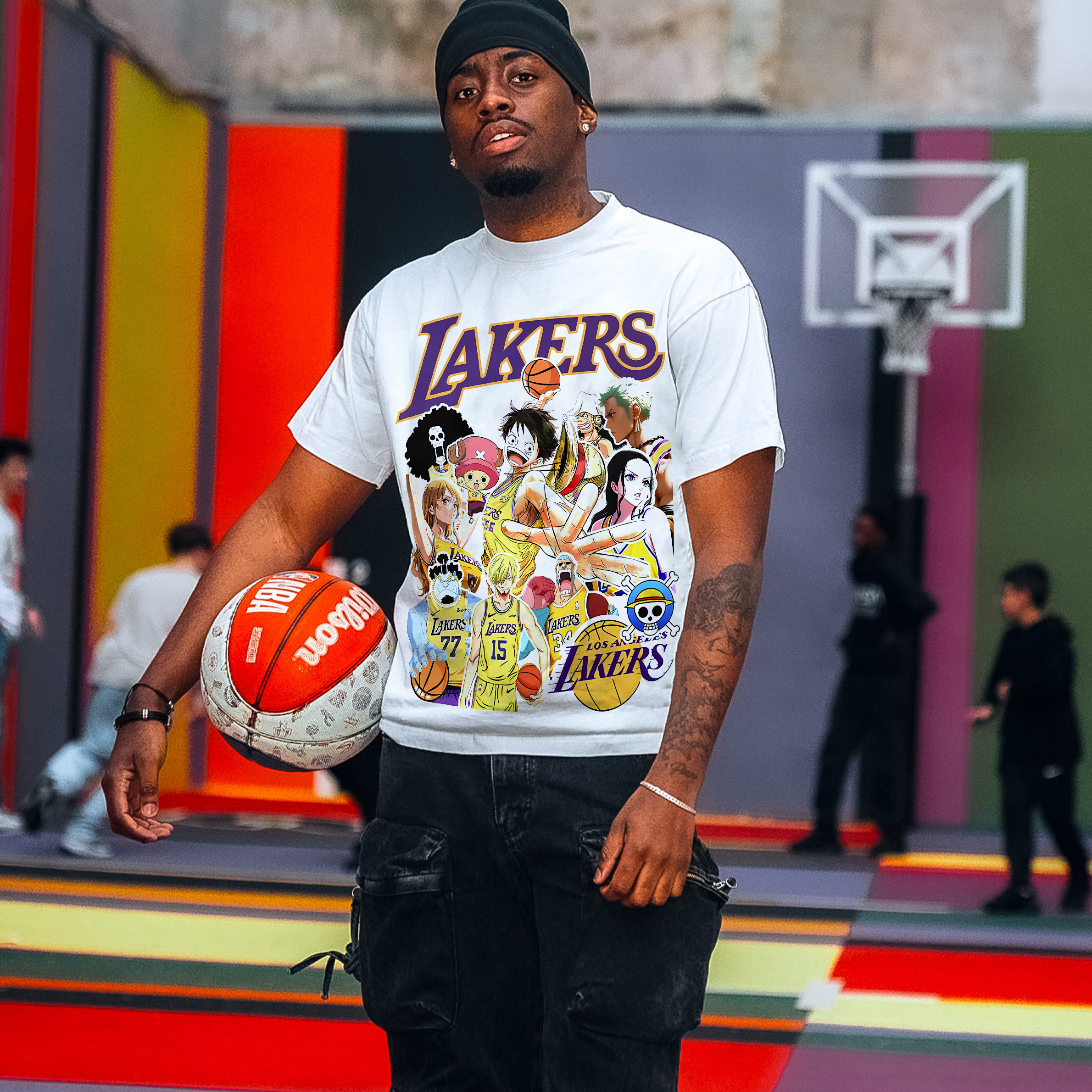 Unisex Vintage Tee丨 Lakers X One Piece Tee