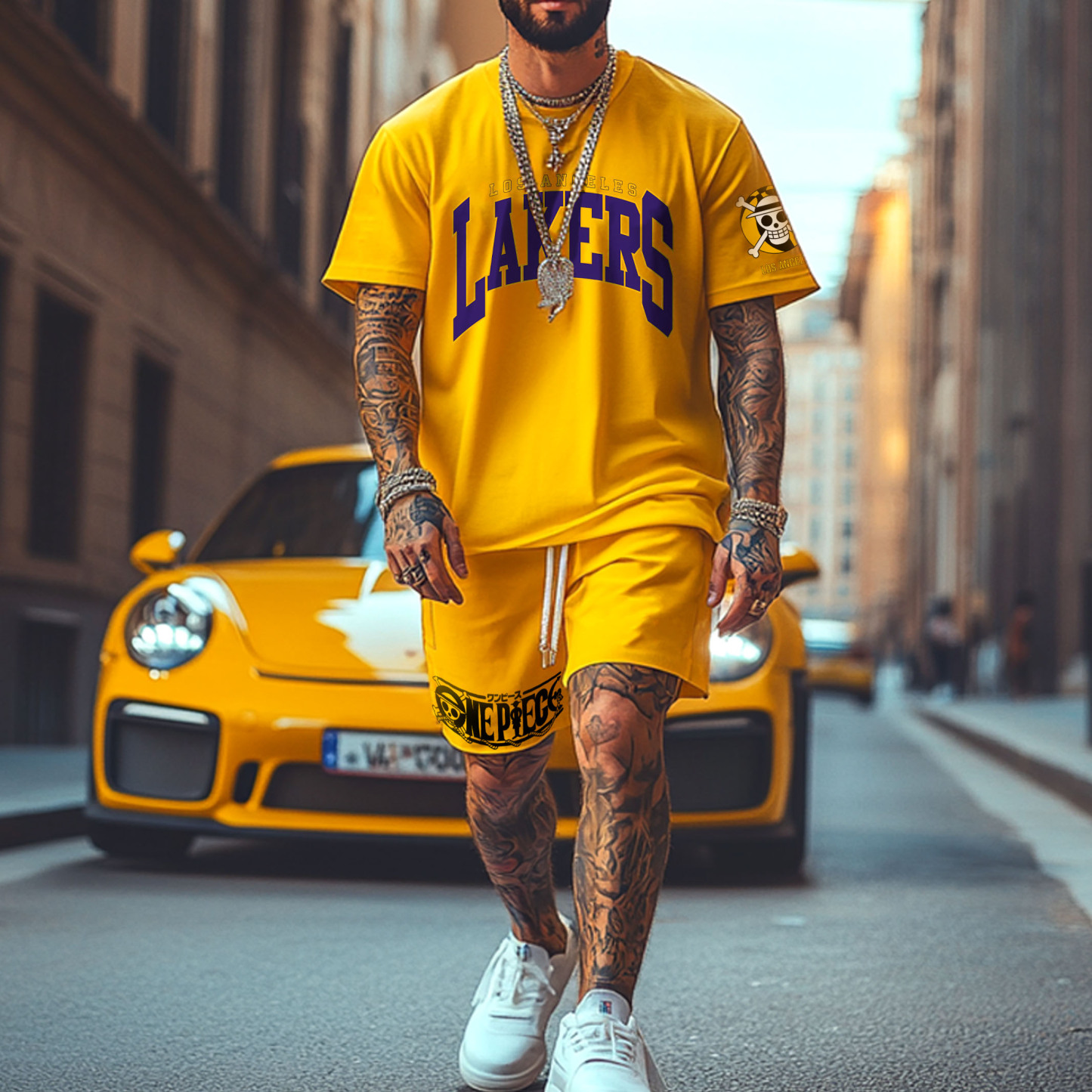 Unisex Fit Vintage Short Suit丨One Piece