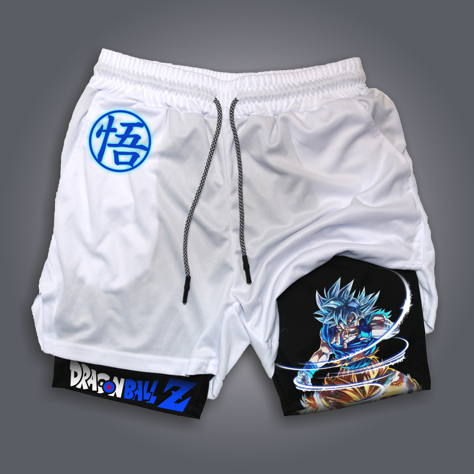 Unisex Anime Print Drawstring Dragon Ball Shorts