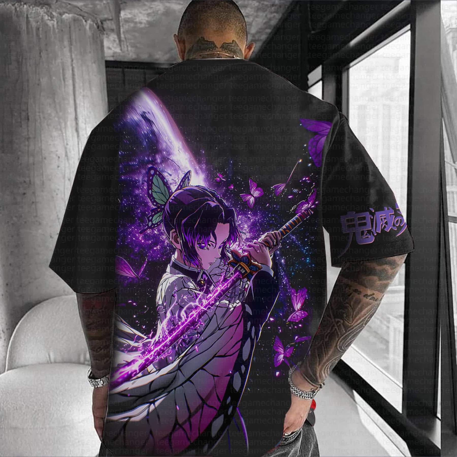 Unisex Anime Inspired Vintage T-Shirt丨Demon Slayer X Pokémon