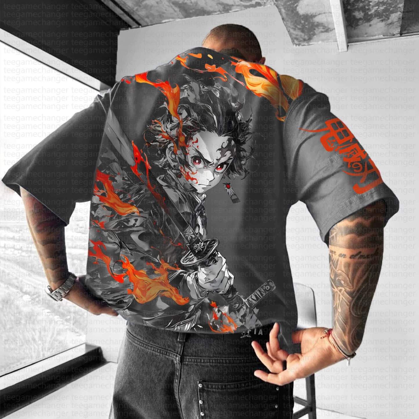 Unisex Anime Inspired Vintage T-Shirt丨Demon Slayer X Pokémon