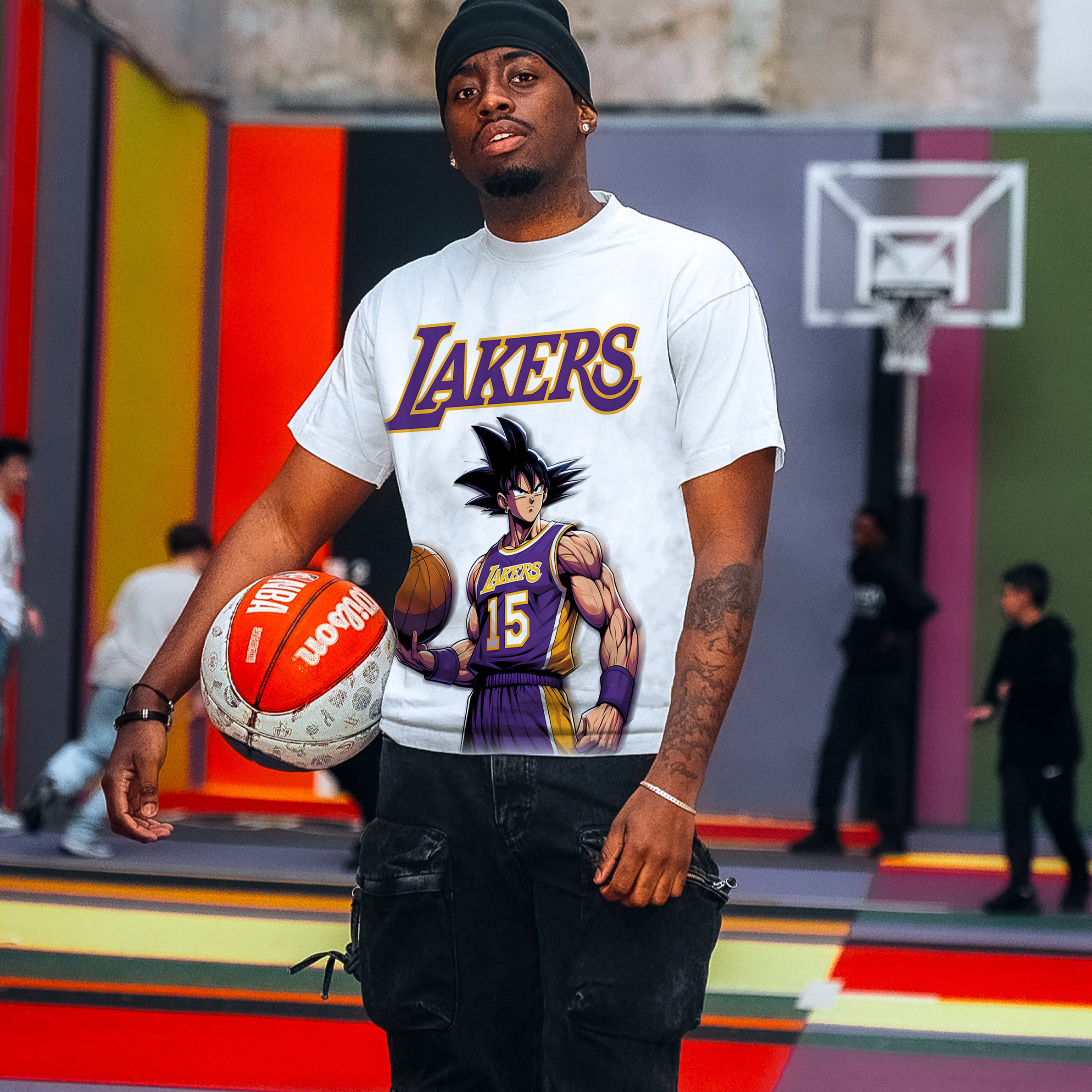 Unisex Vintage Tee丨 Lakers X Dragon Ball Tee