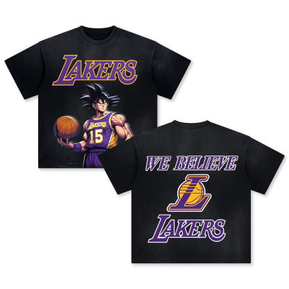 Unisex Vintage Tee丨 Lakers X Dragon Ball Tee