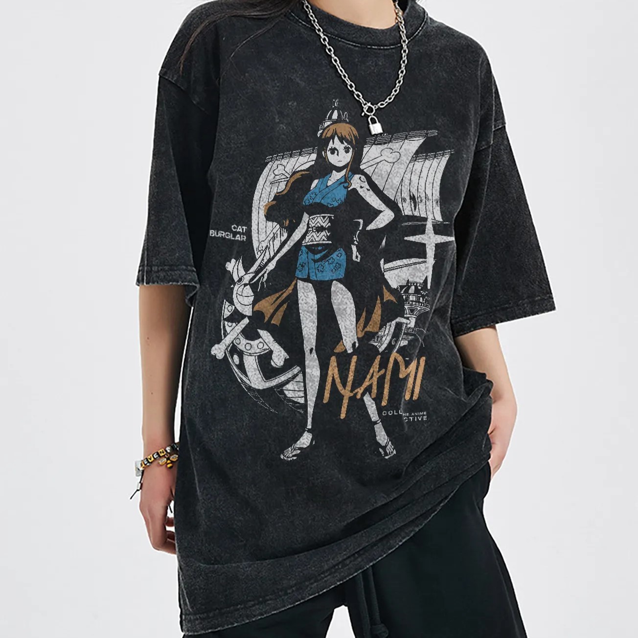 Nami Vintage Oversized T-Shirt | One Piece-Teegamechanger