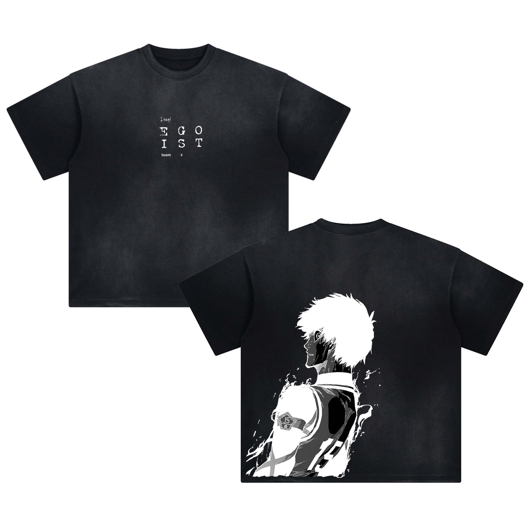 Unisex Anime Fit Washed T-Shirt