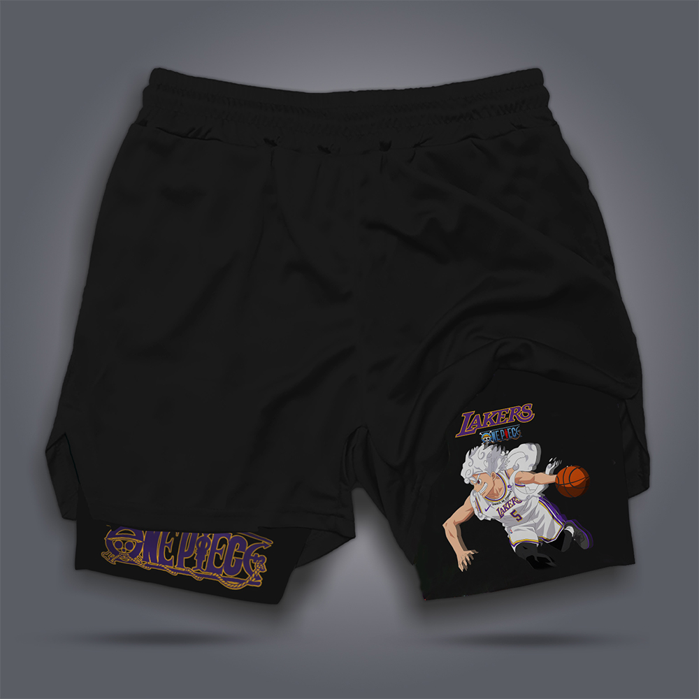 Unisex Vintage Shorts | Lakers X One Piece Shorts