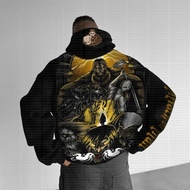 Unisex “AOT” Anime Graphic Streetwear Vintage Hoodie