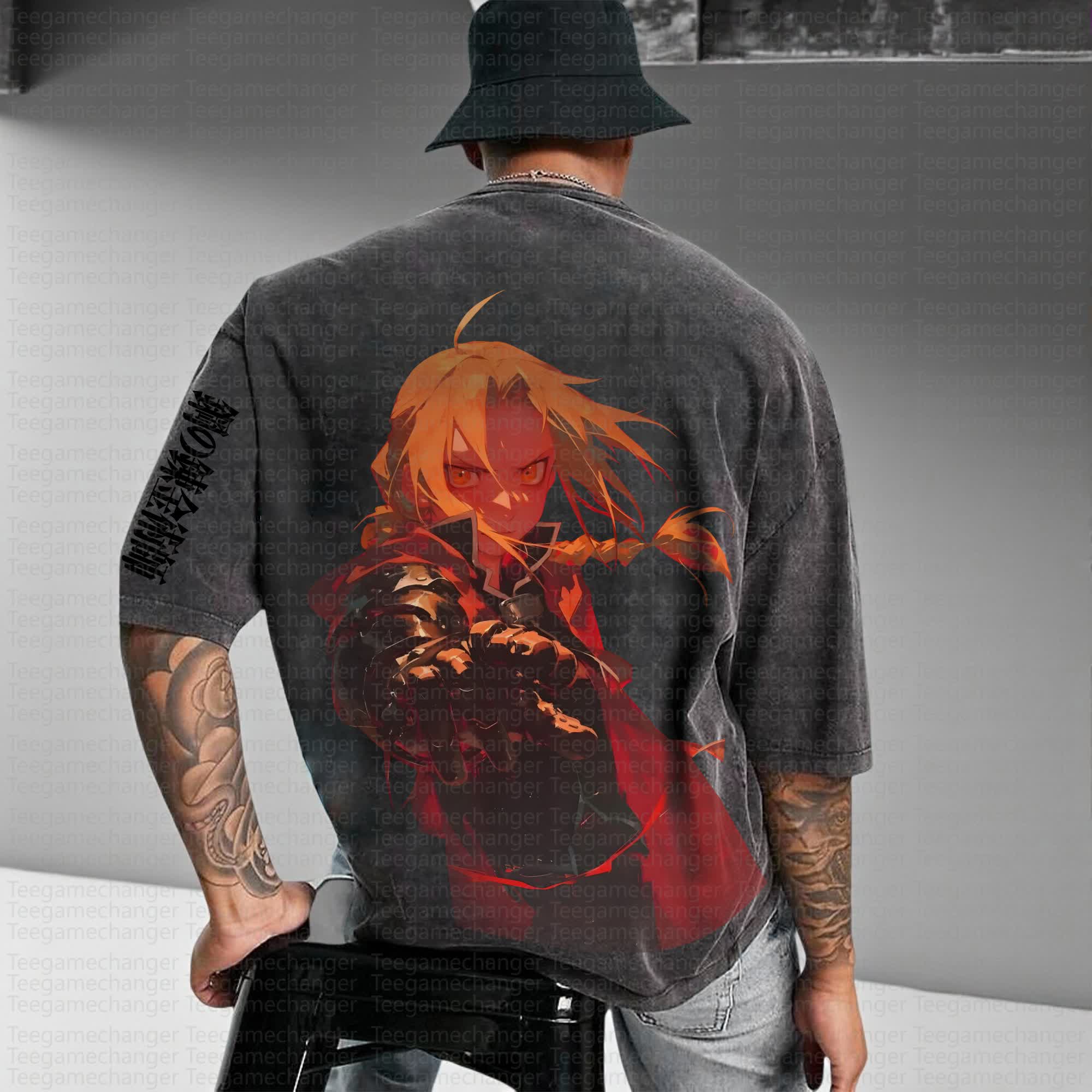 Unisex Anime Inspired Vintage Washed T-Shirt丨Fullmetal Alchemist
