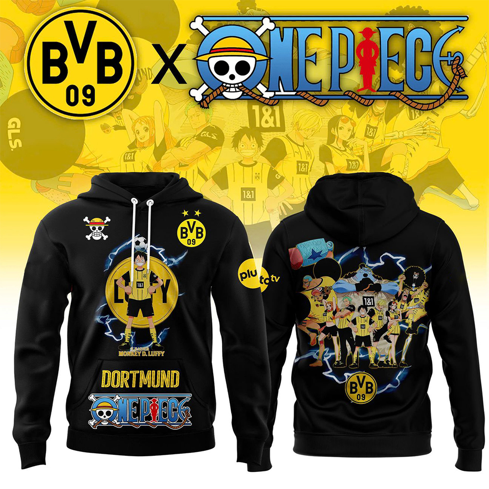 Unisex Vintage Hoodie丨Borussia Dortmund x One Piece