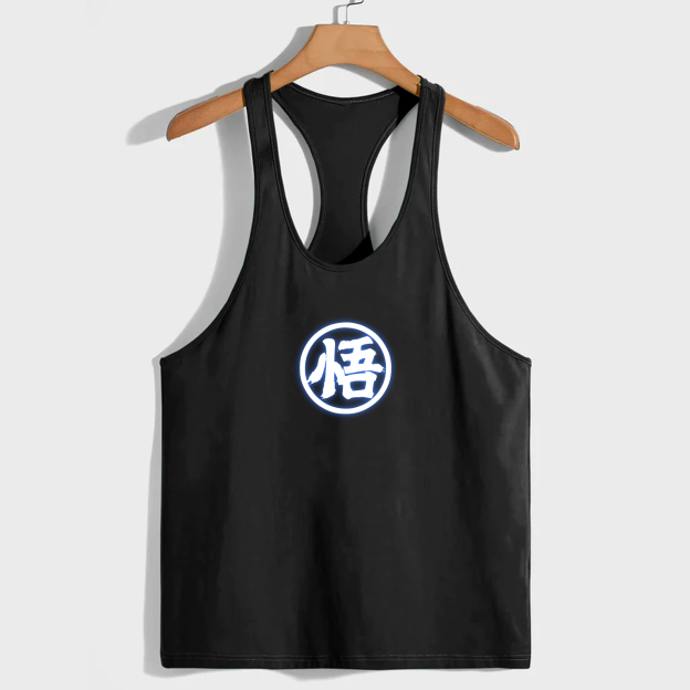 Unisex Anime Print Embroidered Casual Vest