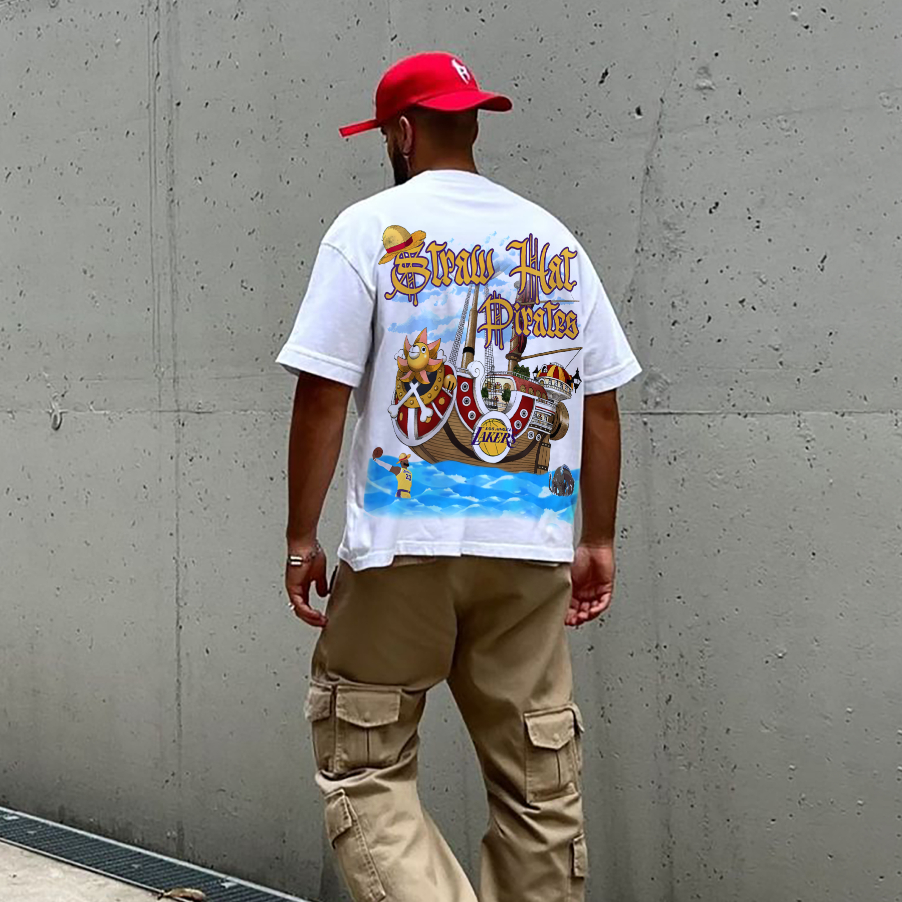 Unisex Vintage Tee丨 Lakers X One Piece Tee