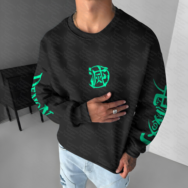 Unisex “Demon Slayer” Anime Graphic Inspired Vintage Sweatshirt