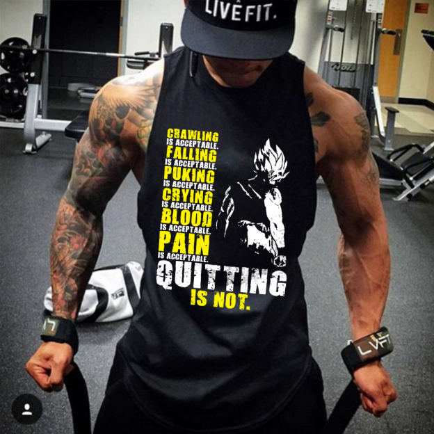 Men's Casual Dragon Ball Anime Printed Fitness Tank Top