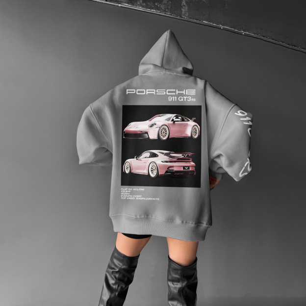 Oversize Sports Car 911 GT3RS Hoodie-Teegamechanger