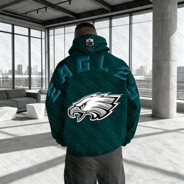 Unisex "Philadelphia Eagles" Graphic Streetwear Vintage Plush Hoodie