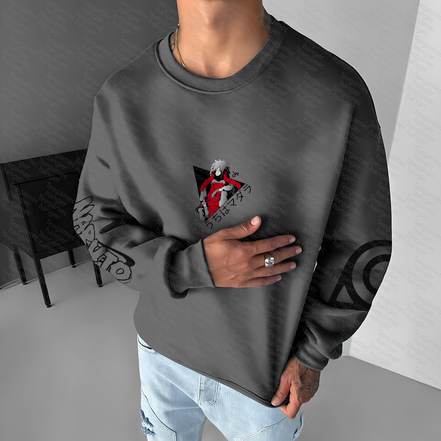 Unisex Anime Graphic Inspired Vintage Sweatshirt