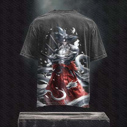 Unisex Anime Inspired Vintage Washed T-Shirt丨 Dragon Ball