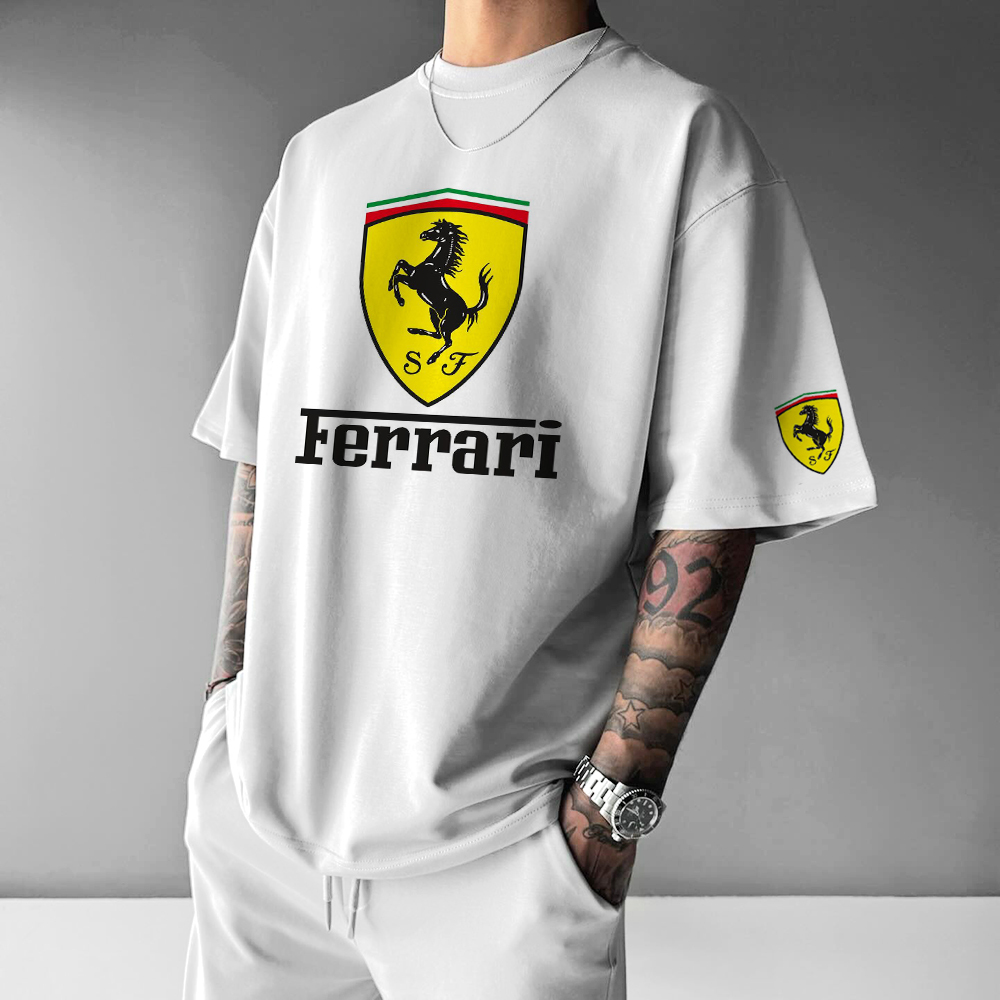 Men's Racing Print Casual Short Sleeve T-Shirt
