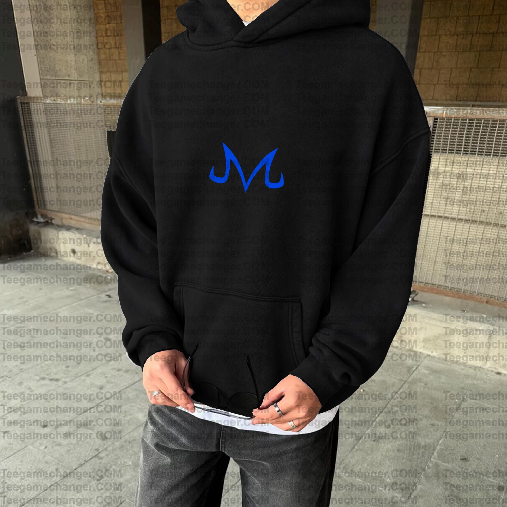 Unisex Anime Graphic Water wash Streetwear Vintage Hoodie