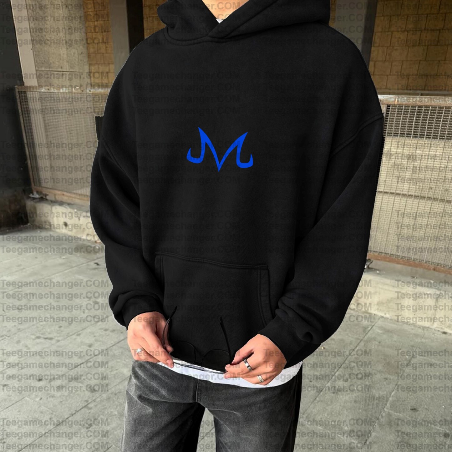 Unisex Anime Graphic Water wash Streetwear Vintage Hoodie