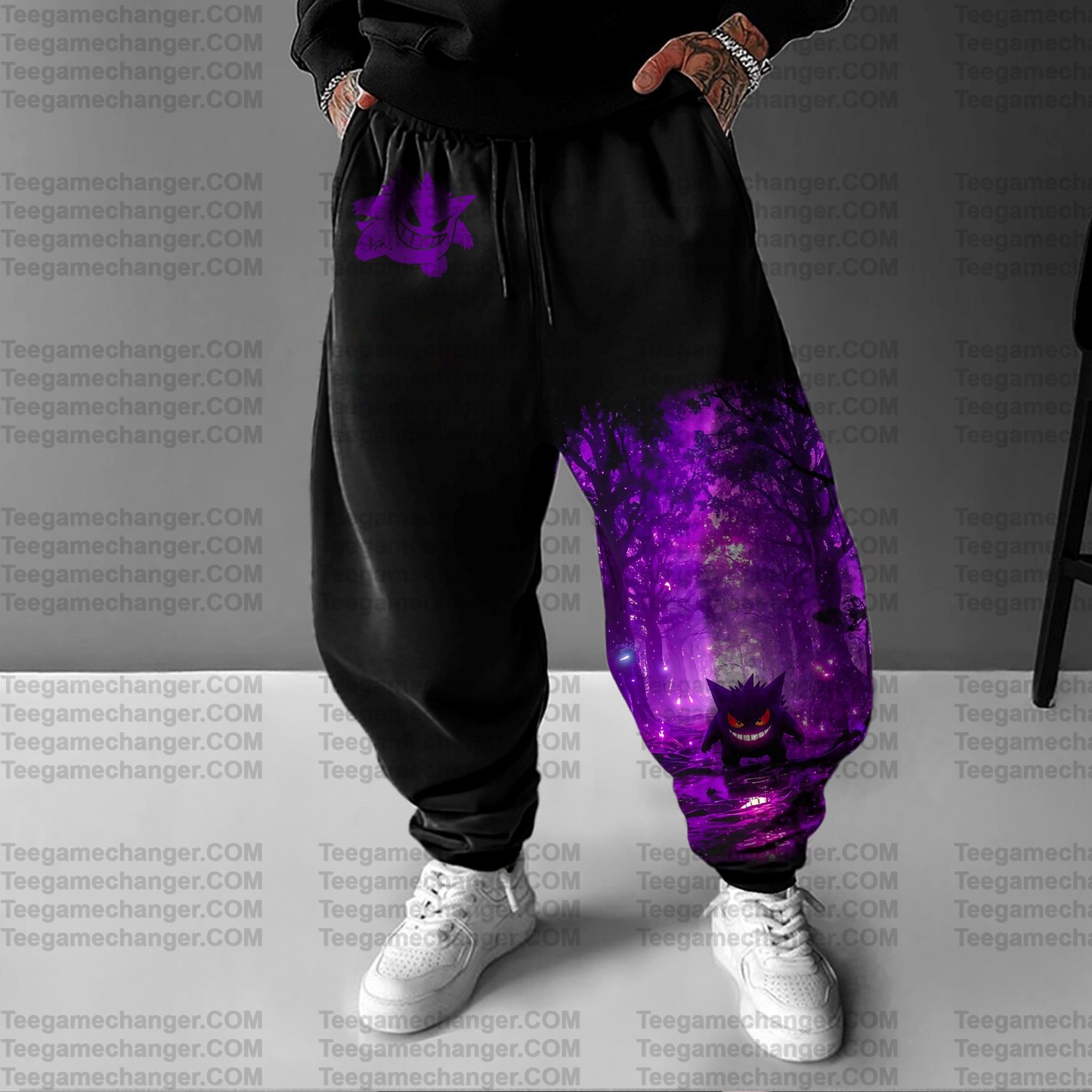 Unisex Anime Inspired Vintage Pants丨Demon Slayer X Pokémon