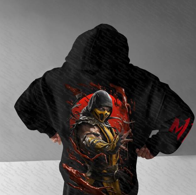 Unisex “Mortal Kombat”  Graphic Streetwear Vintage Hoodie